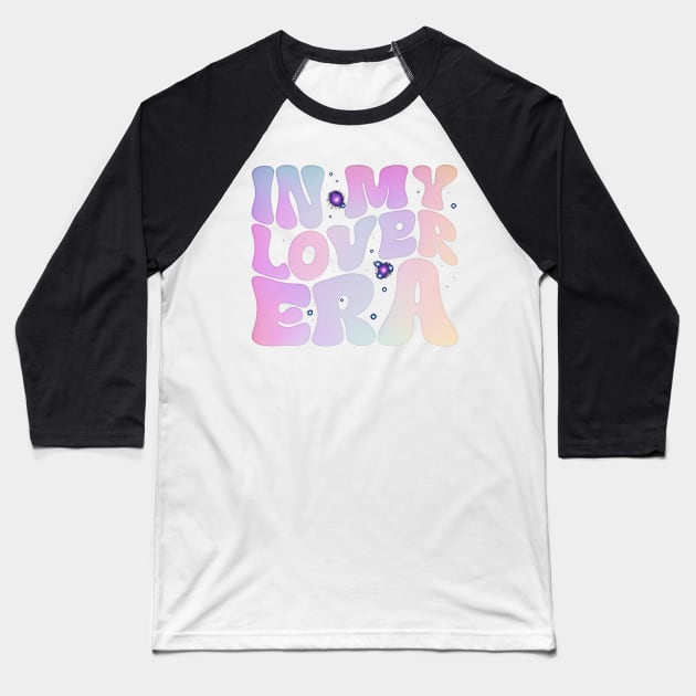 In My Lover Era Groovy Retro Baseball T-Shirt by masterpiecesai